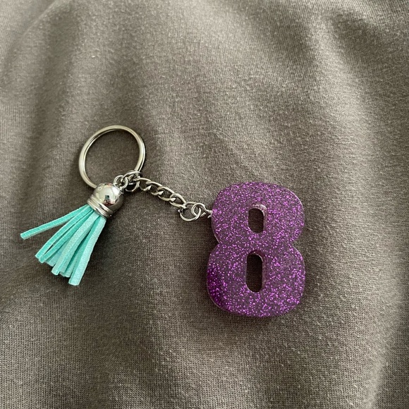 Hand Crafted Accessories - Handmade Number "8" Keychain